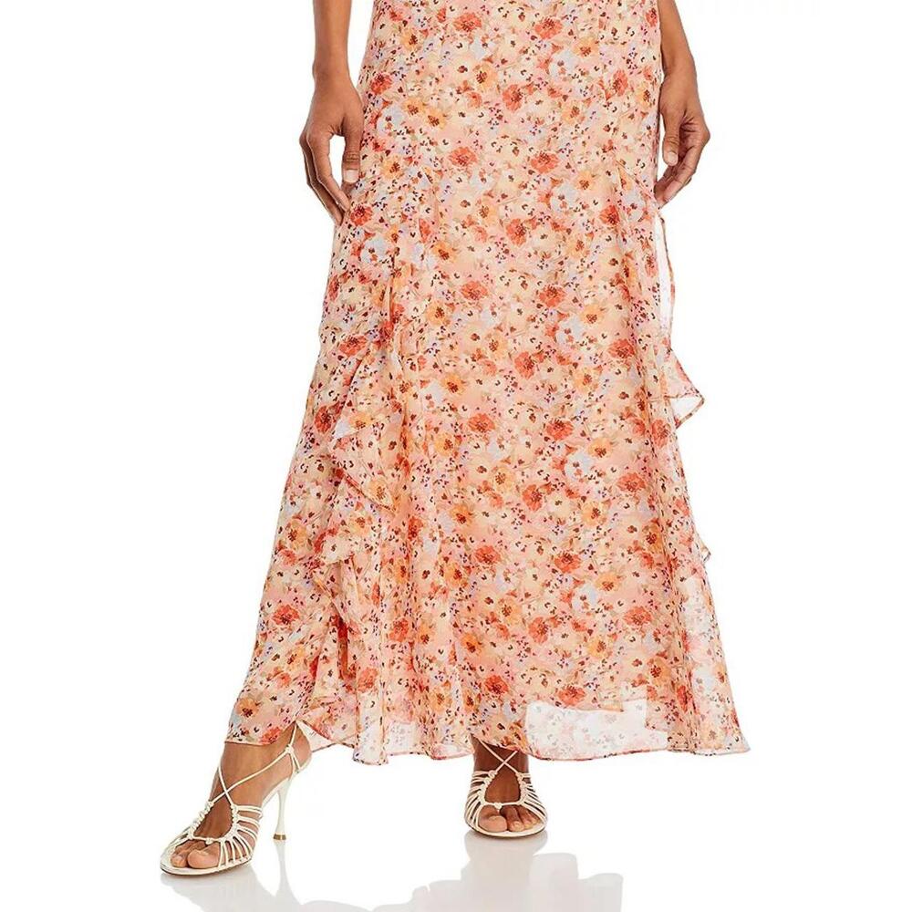 AQUA Floral Ruffle Trim Maxi Dress - NWT (New)‎ - Picture 6 of 9